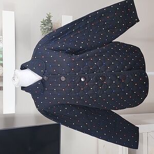 Vintage Keren Hart Qulited Jacket With Embroidered Dots